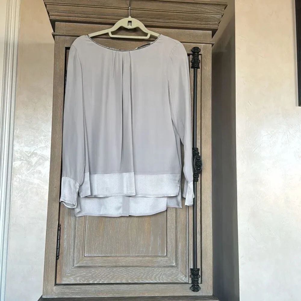 Max volmary silk blouse size 38 grey